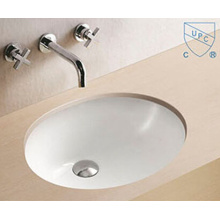 Banheiro sob bacia cerâmica da pia da lavagem da mão da porcelana da arte redonda redonda oval da forma